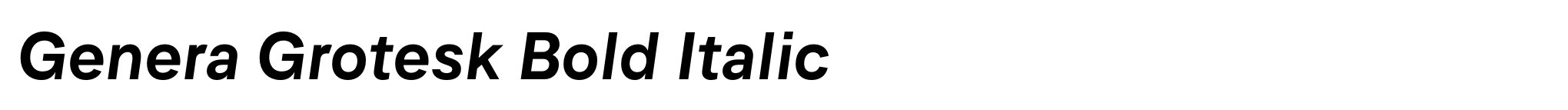 Genera Grotesk Bold Italic image